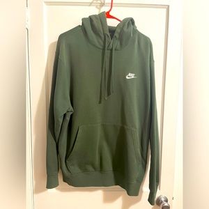 Nike green hoodie size large. In good shape no damages.